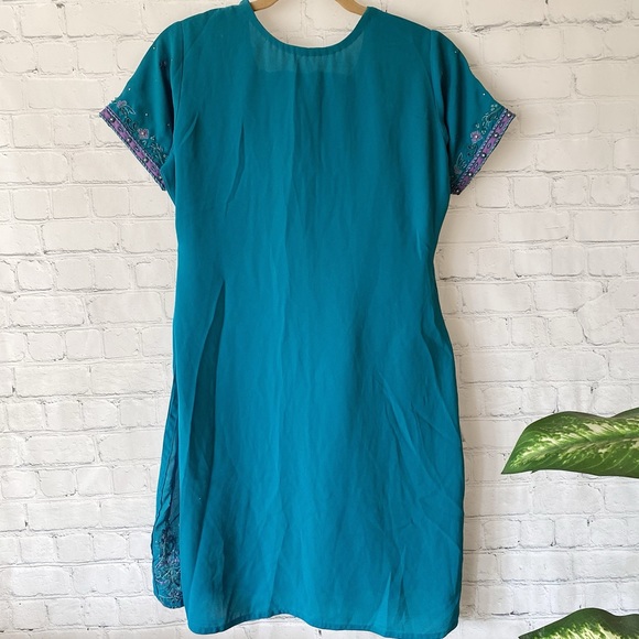 3 Piece Indian Punjabi Pakistani Suit - Traditional Ethnic Wear - Embroidered - Picture 3 of 6